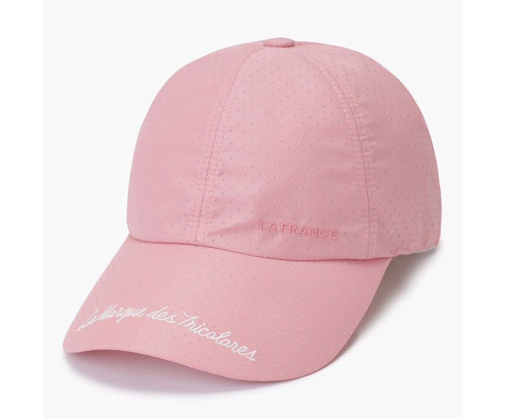 女裝網狀混合刻字帽 - 粉紅色